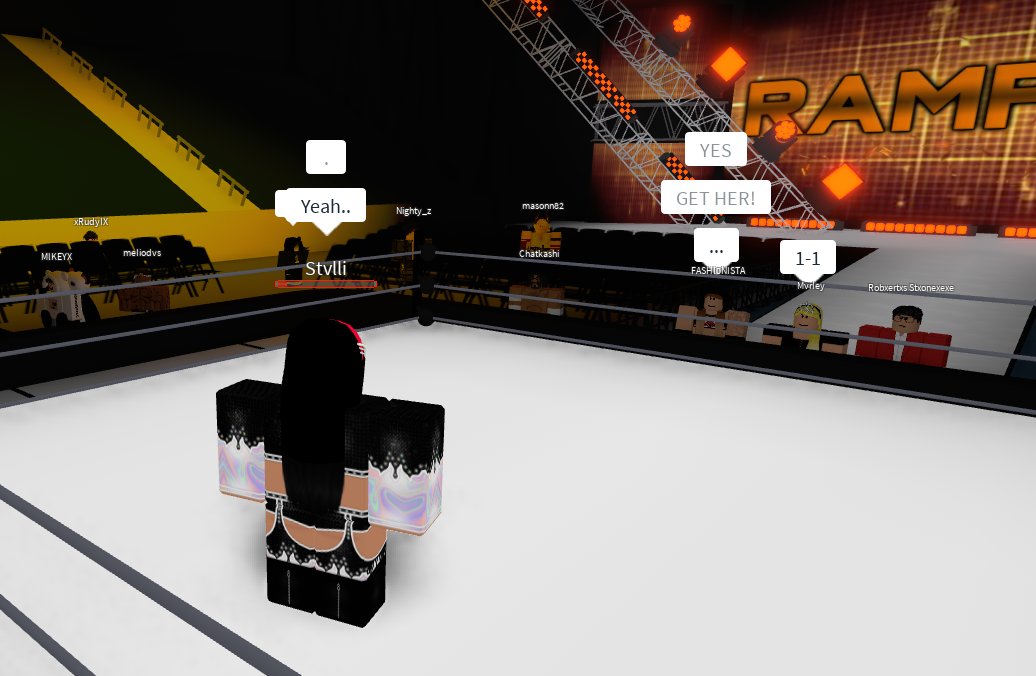 BPW_RBLX's tweet photo. RAMPAGE - Women's Singles Match

Here we go with an impromptu Women's Division match between #Stvlli &amp; the debuting @AIiyahx!

Back and forth we go in a highly contested match...

Which sees @AIiyahx make a mark in her debut! https://t.co/nGBoEQvjzr