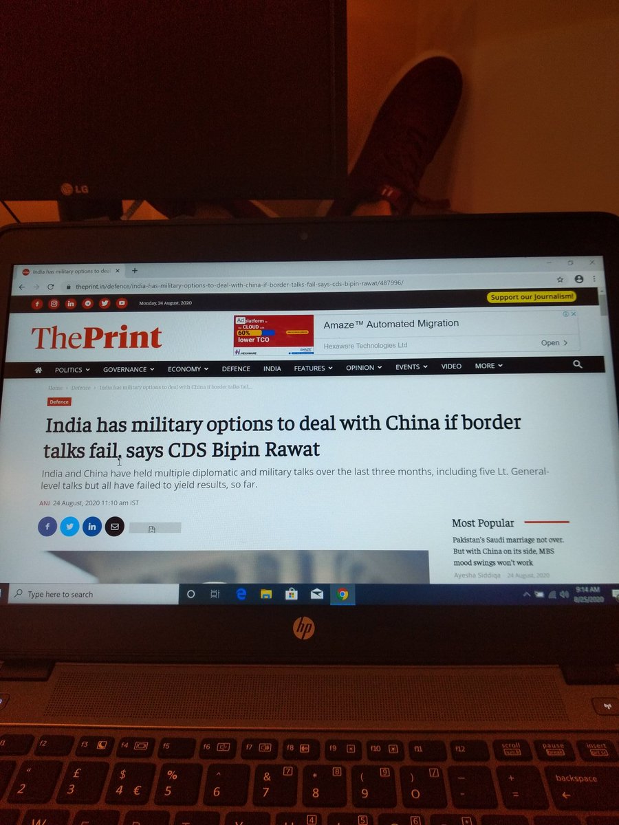 5.I'd have finished this thread here, but then I saw this "Gem," by you know who!Boppin Rawan!I wouldn't promote this Band Master as a Risaldar in my Regiment "India has Military Options to deal with China!"Pray tell, how? @INFANTRY28  @manaman_chhina  @OfficialDGISPR