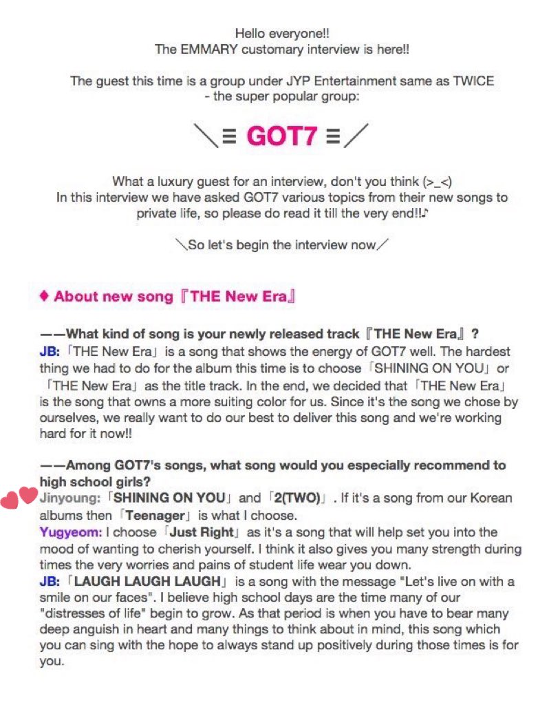 “Because we have you, there is nothing to fear for GOT7’s music.”