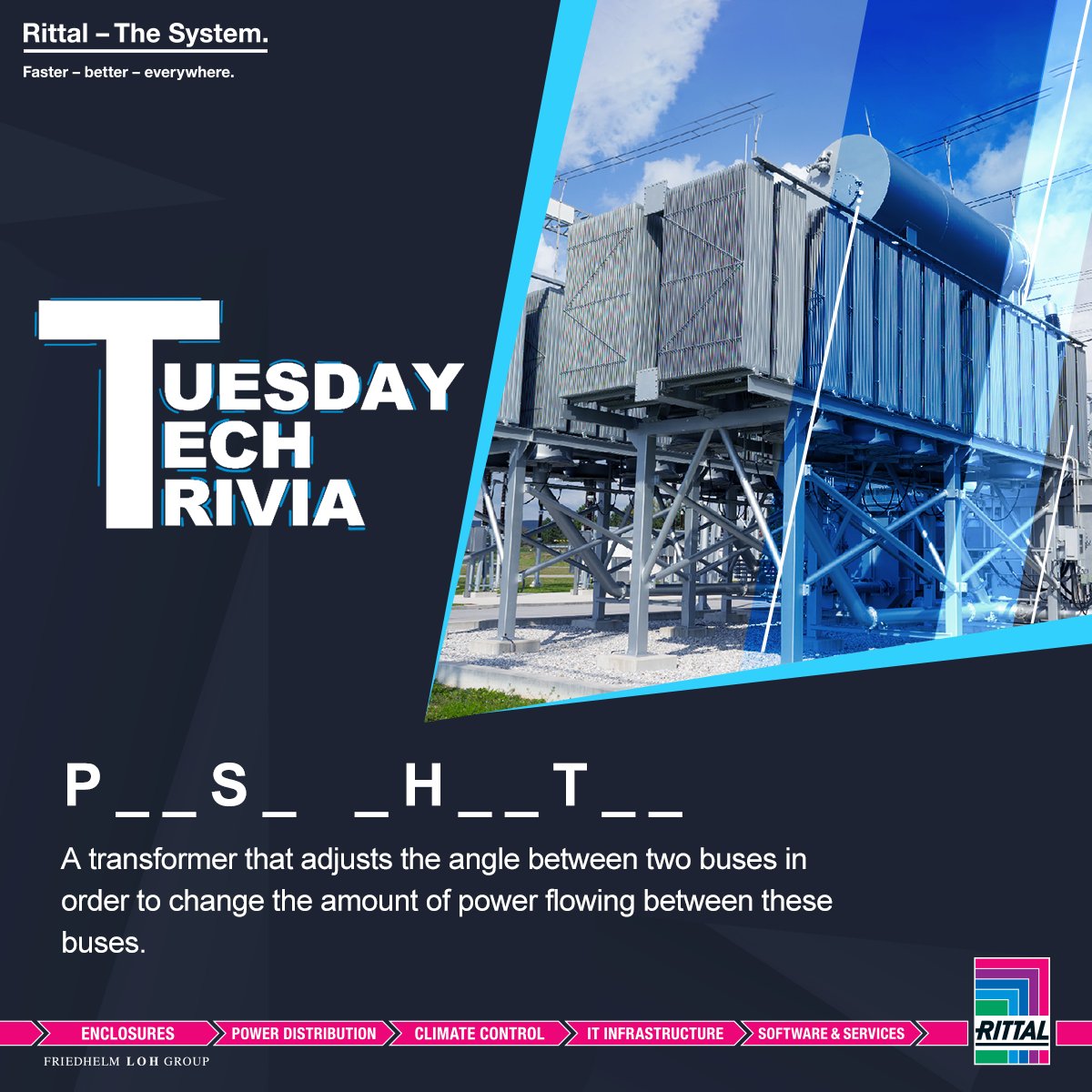 Rittal_India's tweet image. #TuesdayTechTrivia - This device ensures an active power flow between the source and the load with a phase lag. Fill in the blanks! 

#Rittal #RittalIndia  #Enclosures #ElectricalPanel #powerdistribution #switchgear #controlgear #lowvoltage @Rittal  @EPLAN_global  @EplanIndia