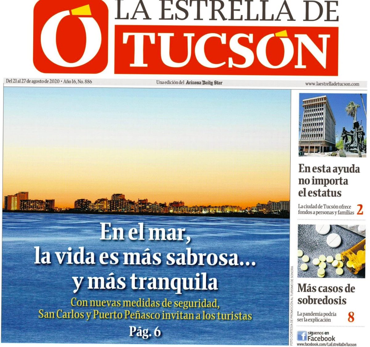 Muchas gracias a #LaEstrellaDeTucson y a @VamosaTucson por brindarnos un espacio para presumir las hermosas playas de #Sonora con la comunidad #latina de #Arizona. #2NationVacation. @visitapenasco  @ocvguaymas @VisitSonora