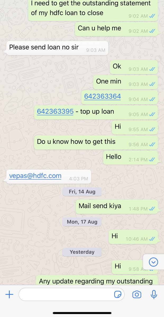 thinkvisuals's tweet image. You take #poorcustomerservice to next level. I have been using all mediums to connect with you but now luck. And your chat is simply the most annoying thing, this is #perfectexample of how #AI can be annoying and more is the human agents @HomeLoansByHDFC