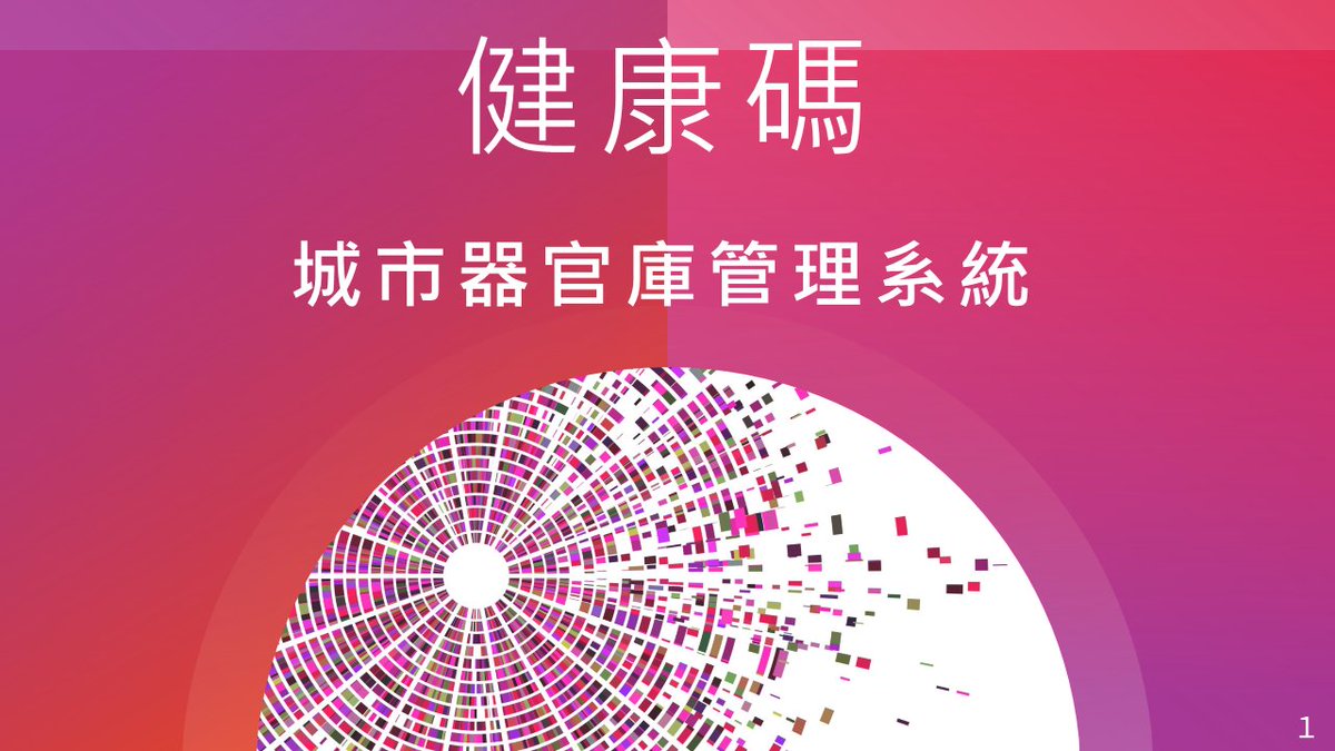 YaleChen2020's tweet image. 小企鵝關於 #健康碼 - 城市器官庫管理系統 的說明

版權沒有歡迎各種使用、重製、再創作及批評指教

收錄到新聞集 小企鵝ppt 



#StandWithHongKong 
#FightForFreedom