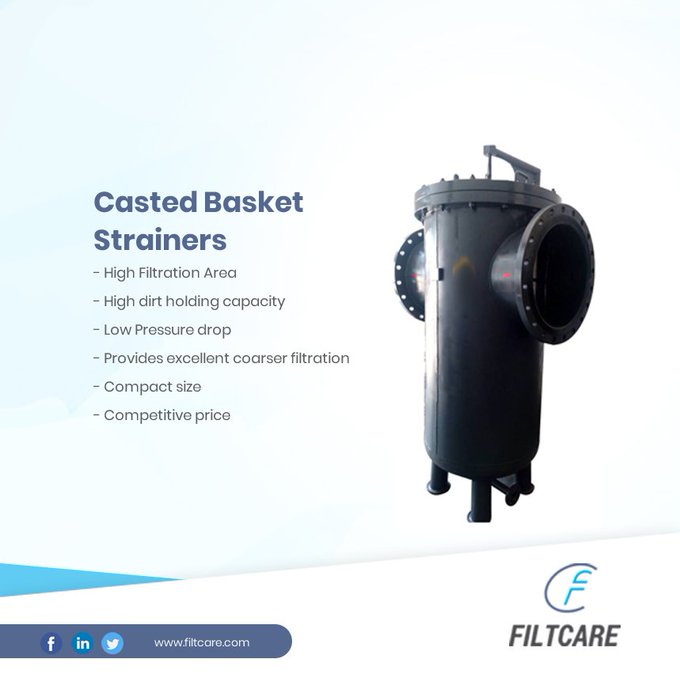 filtcare's tweet image. Casted Basket Strainers
☎ 80008 16606
Earth globe europe-africa filtcare.com
➥ High Filtration Area
➥ High dirt holding capacity
#BasketFilter #CastedStrainer #Filtration #FilterHousing #FilterManufacturer #FilterExporter #FilterSupplier #FiltrationExperts