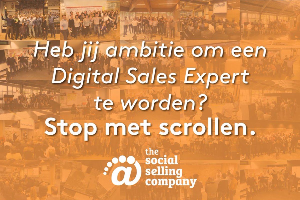 Omdat wij verder groeien met mooie projecten zoals bij Salesforce, Oracle, Bidfood, Mammoet en Allianz zijn we op zoek naar nieuwe Digital Sales Experts!

Klik hier: bit.ly/3g24a5u en laat weten hoe jij het verschil gaat maken bij onze klanten.

#socialselling #vacature