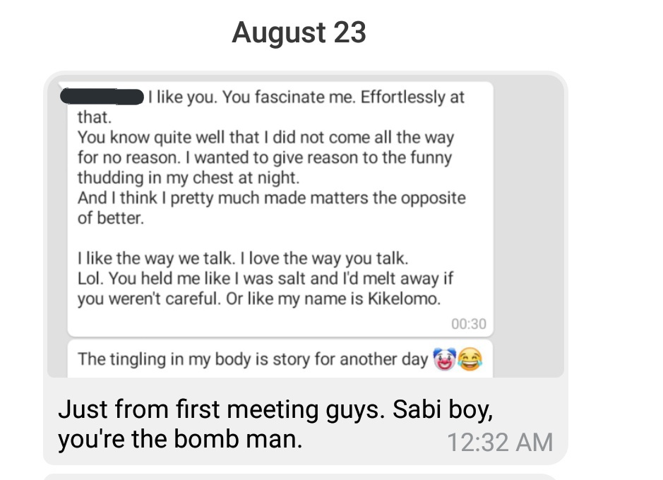 Here's what to Expect:A member of the Telegram group sharing his first date experience
