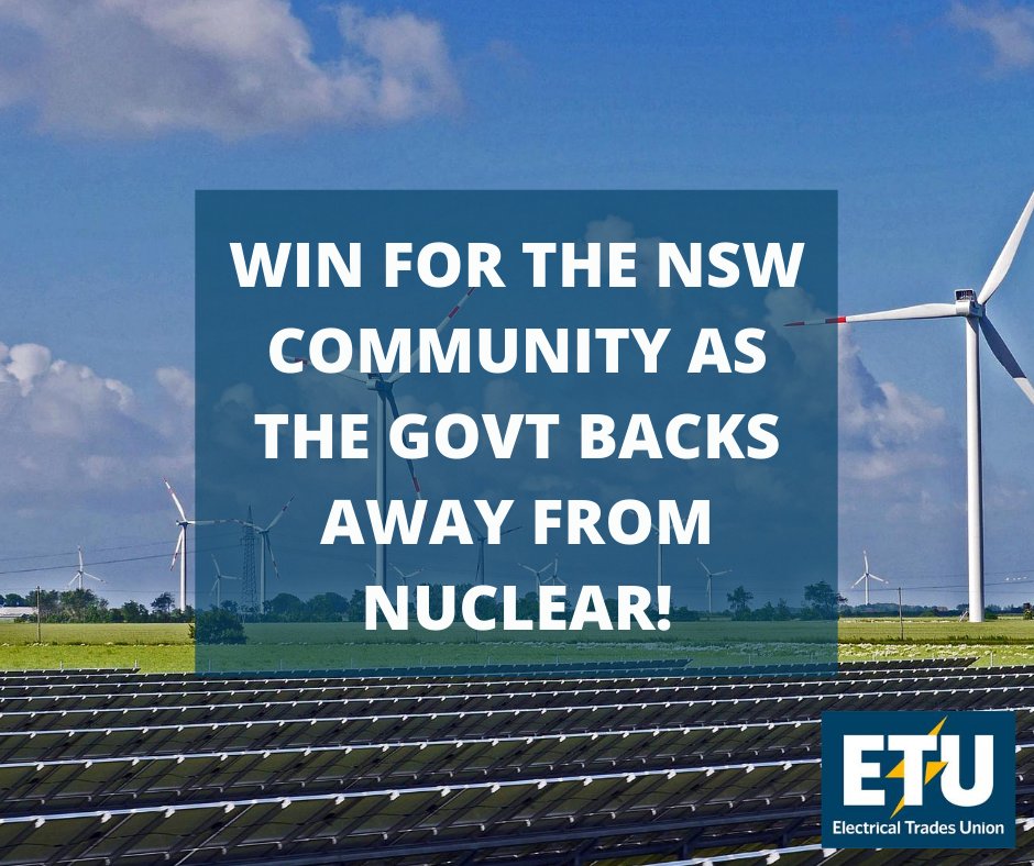 ETU_national's tweet image. For now, the @NSWLiberals_RB and @NSWNationals have made the right decision to back away from a bill to lift the ban on uranium mining in NSW.

However they're still trying to push the state to allow these radioactive, carcinogenic mines and are commissioning research. 1/2