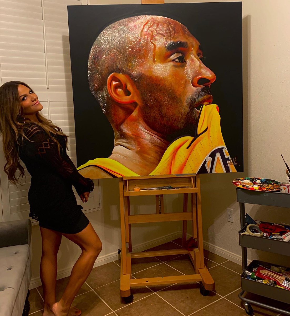yellaxoxo's tweet photo. Started last September and couldn’t find it in me to finish after January. Nearly an entire year later....here we are, just in time for Kobe day🤍 I still don’t feel like you’re done, maybe I never will. Might just keep adding special details and touches to you forever🎨 https://t.co/t8PJkqab73