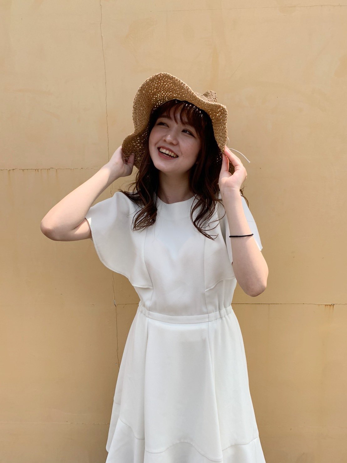 喜田紗也香 サロンモデル サロモ Ricbykenje 高座渋谷 麦わら帽子 ミディアム ヘアアレンジ Artupmodel