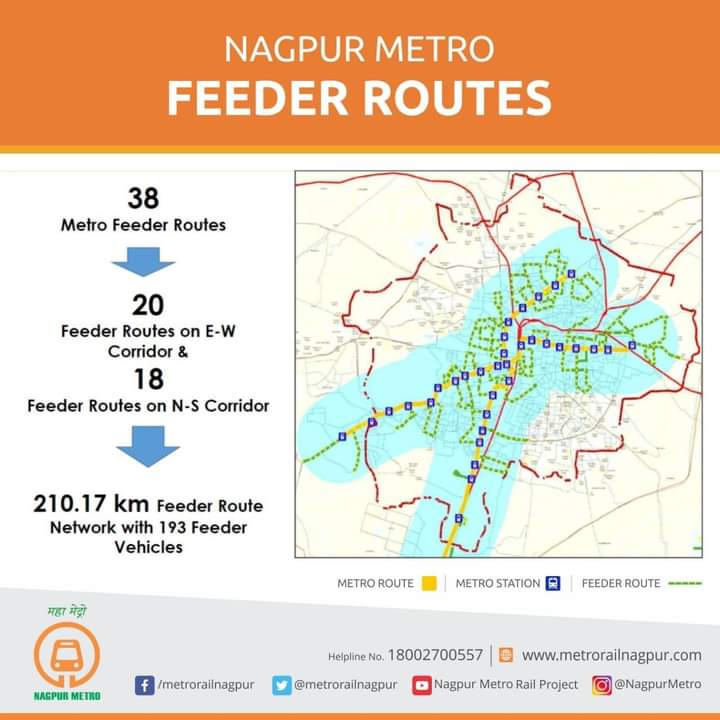 Nagpur Metro Feeder Route

#MahaMetro in coordination with NMC & KFW has prepared a Comprehensive Report of the Feeder Services for #NagpurMetro  Read more on m.facebook.com/story.php?stor…

#MultiModelIntegration #MaziMetro #TransformingNagpur #EnvironmentFriendly #CycleForChange