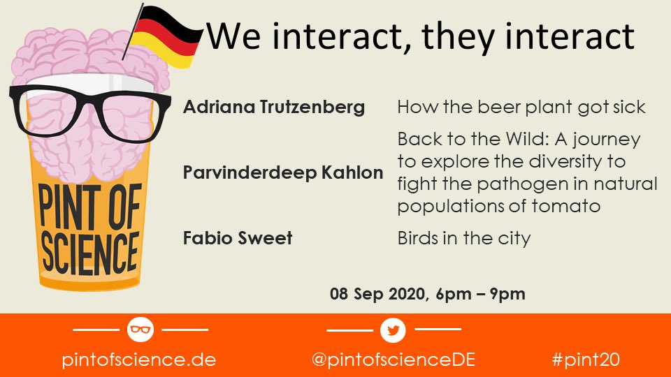 Adriana (@atrutzenberg) on Twitter photo From Freising to the world: this year <a href="/pintofscienceDE/">Pint of Science Germany e.V.</a> goes online and we are thrilled to have a beer with you and talk about the wonders of the natural world. Join us online on Sept 8th
#pint20
#scicomm From Freising to the world: this year <a href="/pintofscienceDE/">Pint of Science Germany e.V.</a> goes online and we are thrilled to have a beer with you and talk about the wonders of the natural world. Join us online on Sept 8th
#pint20
#scicomm