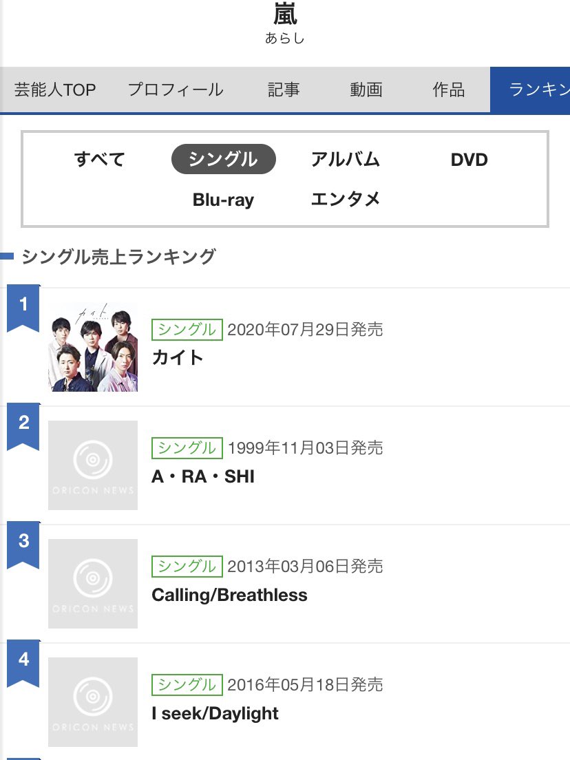 シングル 売り上げ 嵐