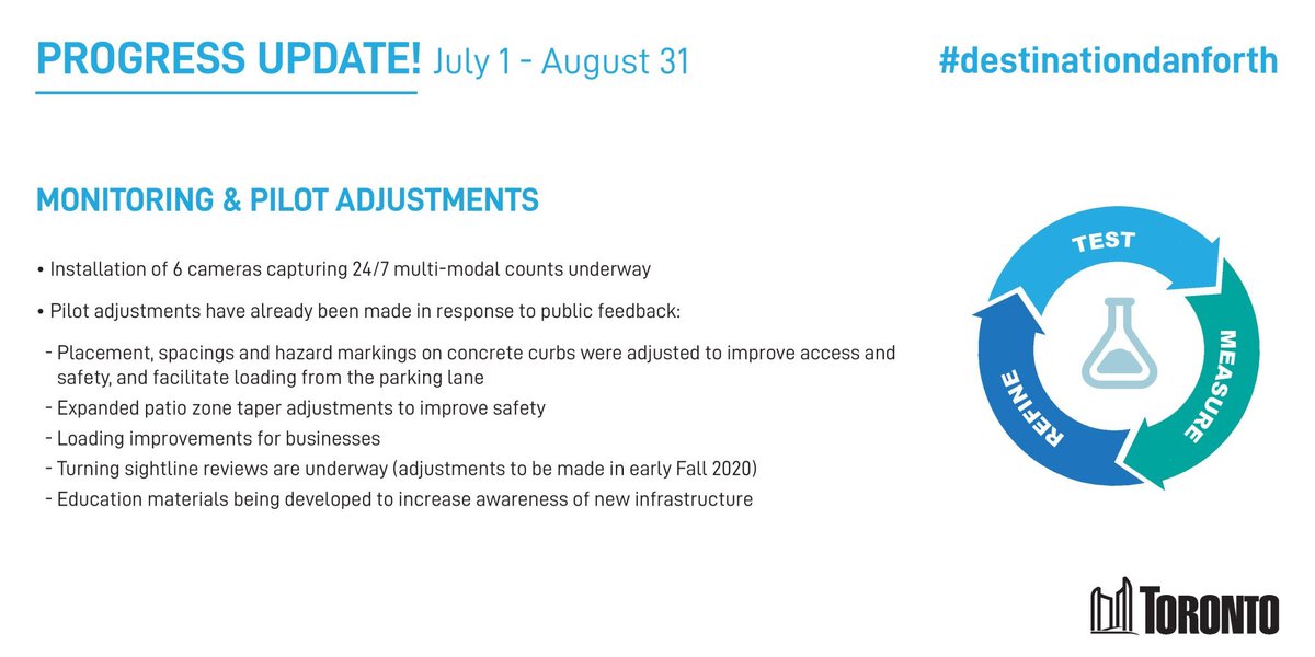 JohnTory's tweet image. Thank you to our incredible @TO_Transport team who have made great progress in turning our #DestinationDanforth pilot into a reality. This is a great example of work the @CityofToronto has been doing to support a safe restart and recovery for our city.