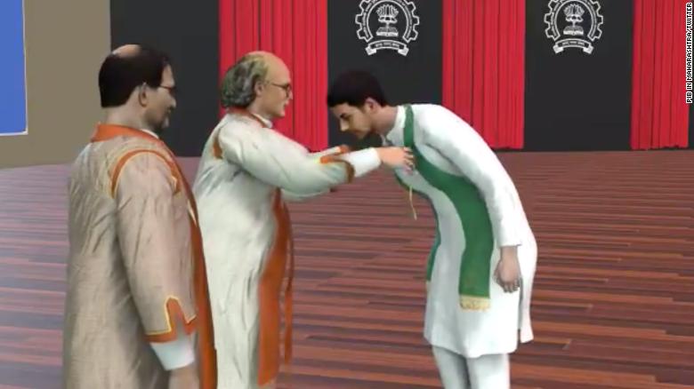 cnni's tweet photo. A university in India created student avatars for their virtual graduation ceremony https://t.co/zEnkeIeQHc https://t.co/1P7MaIImQX
