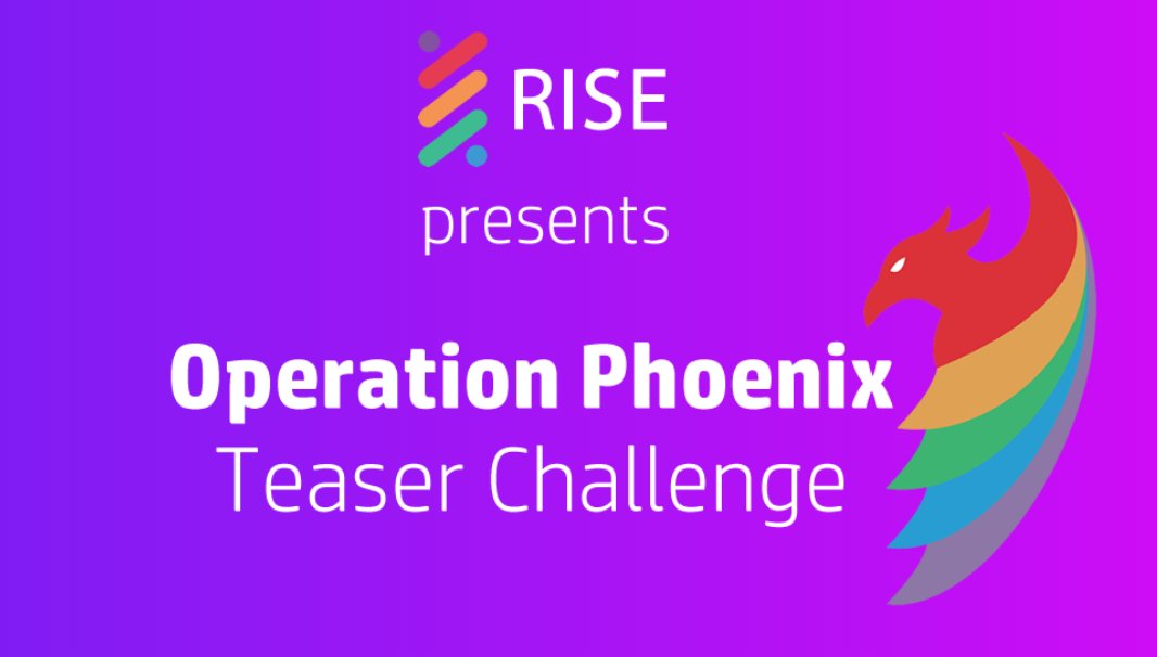 RISE Vision (@risevisionteam) on Twitter photo WIN 25,000 $RISE by solving the Operation Phoenix puzzle challenge! -> phoenix.rise.vision/challenge
Unlock the countdown timer and new details about the BIG REVEAL in September! #blockchain #BTC #ETH #CHAINLINK #ETHEREUM #Polkadot #DOT WIN 25,000 $RISE by solving the Operation Phoenix puzzle challenge! -> phoenix.rise.vision/challenge
Unlock the countdown timer and new details about the BIG REVEAL in September! #blockchain #BTC #ETH #CHAINLINK #ETHEREUM #Polkadot #DOT