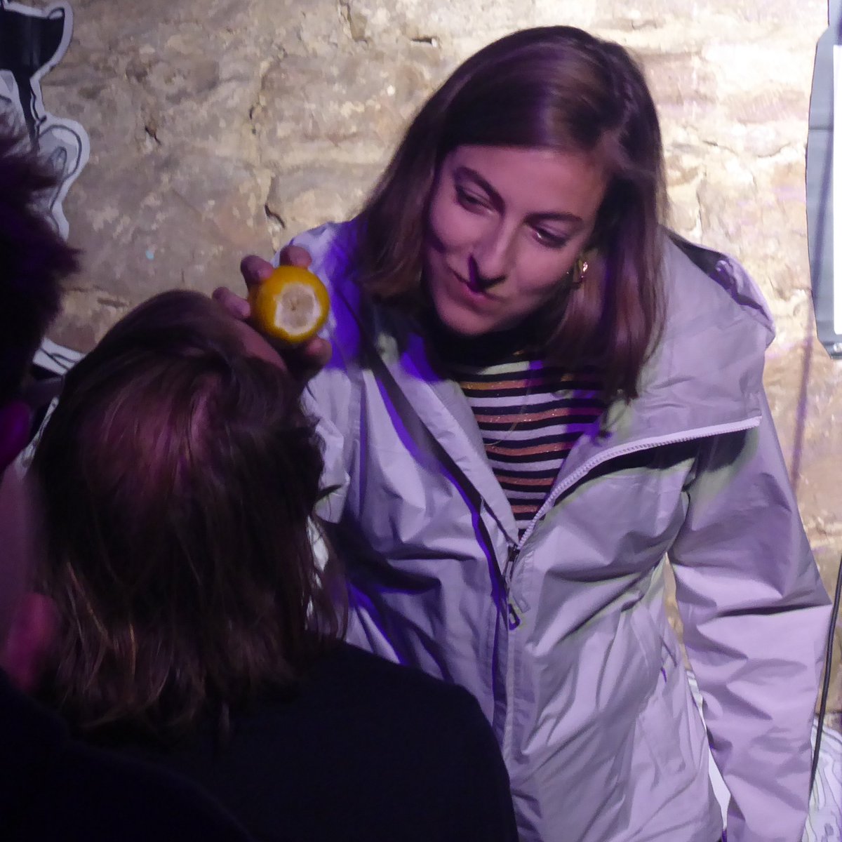 AltComMemSoc's tweet photo. Aggressive lemon eating AND JOKES, from @LFrischemeier. A winning, sharp, combination. https://t.co/QTel1oW1vk