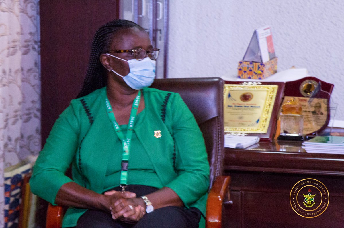 KNUSTGH's tweet photo. The Vice-Chancellor of KNUST has paid courtesy calls on some stakeholders of the University within the Ashanti Region. Prof. Dickson, together with some Management members, visited the offices of Honourable Simon Osei-Mensah, Ashanti Regional... Read More: https://t.co/Ce3WfOhsOT https://t.co/b7bGsEsY2i