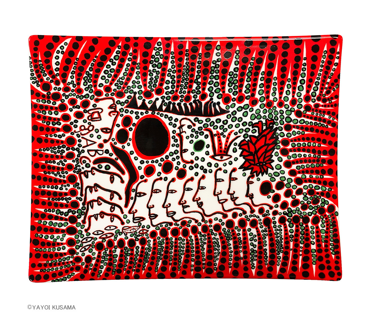 草間彌生 プレート スクエア 角皿 お皿 草間彌生プレートスクエア角皿