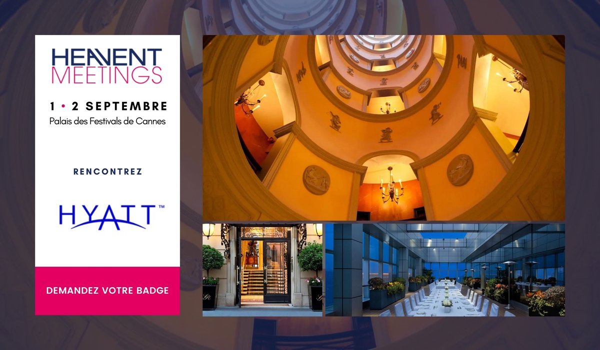 #Focus <a href="/Hyatt/">hyatt</a>
Vous ouvre les portes de 900+ hôtels (3* 4* 5*) dans 60 pays: autant d'hôtels séminaires et conférences que d'établissements parfaits pour des incentives authentiques et réunions exlusives !
Accréd → bit.ly/VisitHM2020
#evenementiel #event #HeaventMeetings