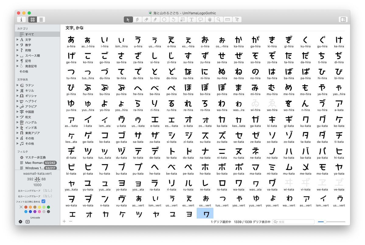 タイピングアート フォント作り フォント作ってるとこ Glyphs フリーフォント 今宵もglyphsでフォント制作 教育漢字を作る前に ひらがなとカタカナをフリーフォントとして配布予定 タイピングアート フォント作り フォント作ってるとこ Glyphs フリーフォント 今宵もglyphsでフォント制作 教育漢字を作る前に ひらがなとカタカナをフリーフォントとして配布予定