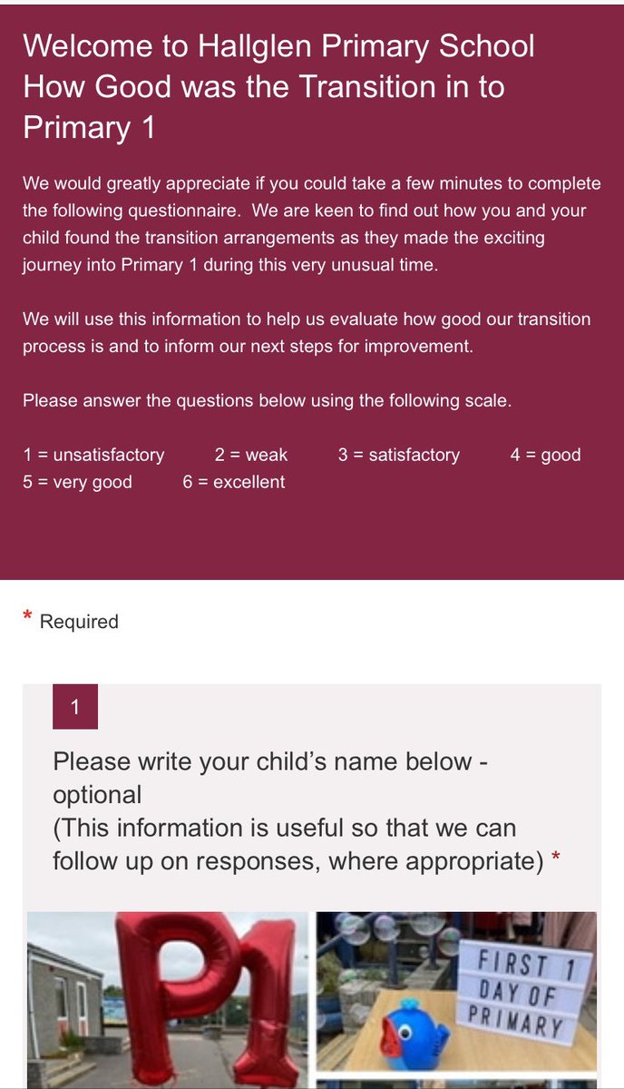 HallglenP12020's tweet photo. Below is a link to a questionnaire to find out how you found the transition process into Primary 1. We would appreciate if you could take a few minutes to complete it 🧸❤️🧸
@MrsMcLarenHPS     @MissMcMillanHPS @HallglenPrimary 

https://t.co/jYLhAnbLTy https://t.co/U9yuqIRZVw