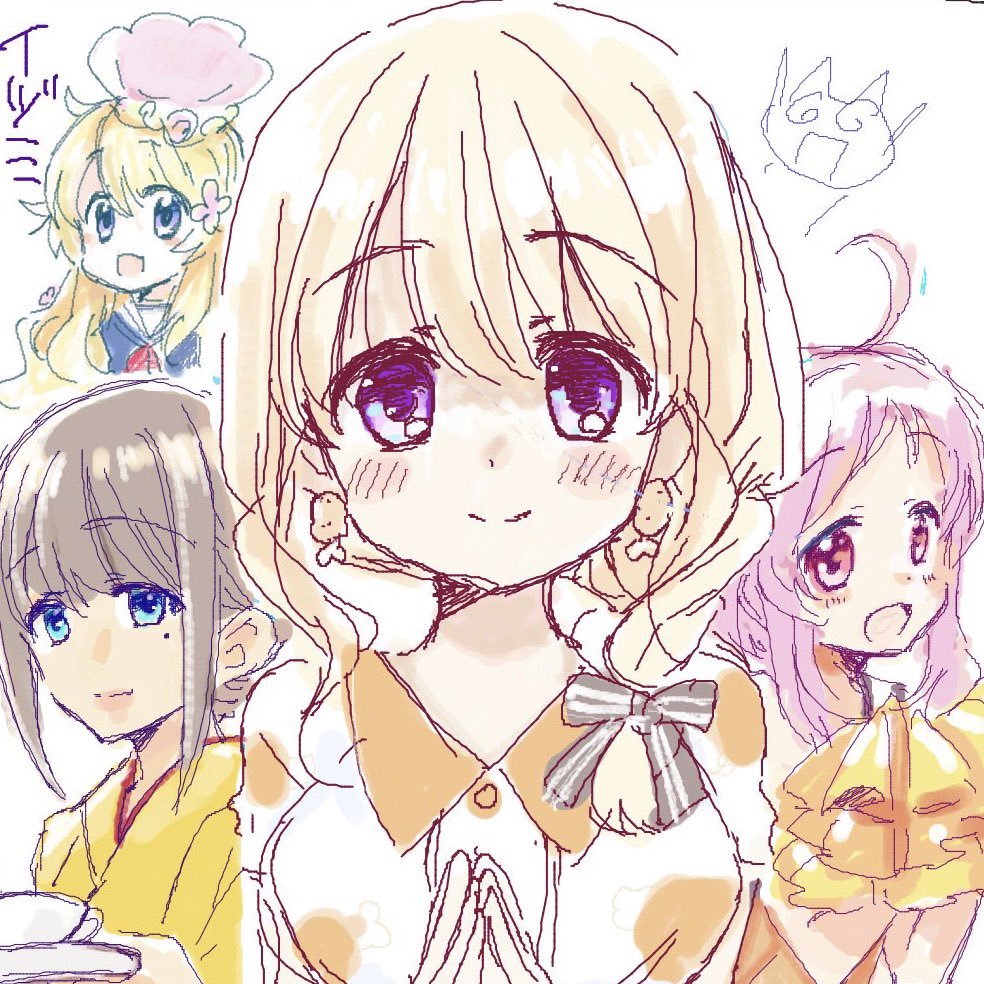 卯花つかさ先生のところで、カザマアヤミ先生とみやびあきの先生とみんなでお絵描きしました☺️たのしかった! 