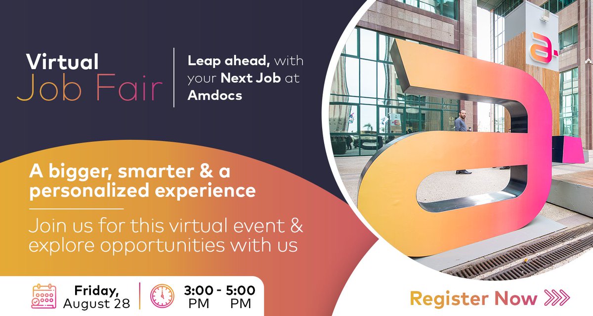 Amdocs's tweet photo. Join us at our second virtual job fair. We are looking for skilled professionals in the following areas:
#COBOL #IMSDB #DB2 #Assembler #PL1 #Java #Unix #SQL #Mainframe #Assembler #CICS #Cplusplus
Register here and take your career to the next level:
https://t.co/HHMhdCJHPq https://t.co/JCPX9fKzBe