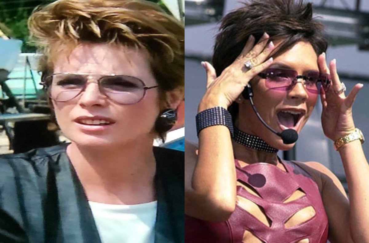 AntiqueDust's tweet photo. I’m sure #poshspice got her design and fashion look from #JanHoward #HowardsWay https://t.co/HGC6oNTLpZ