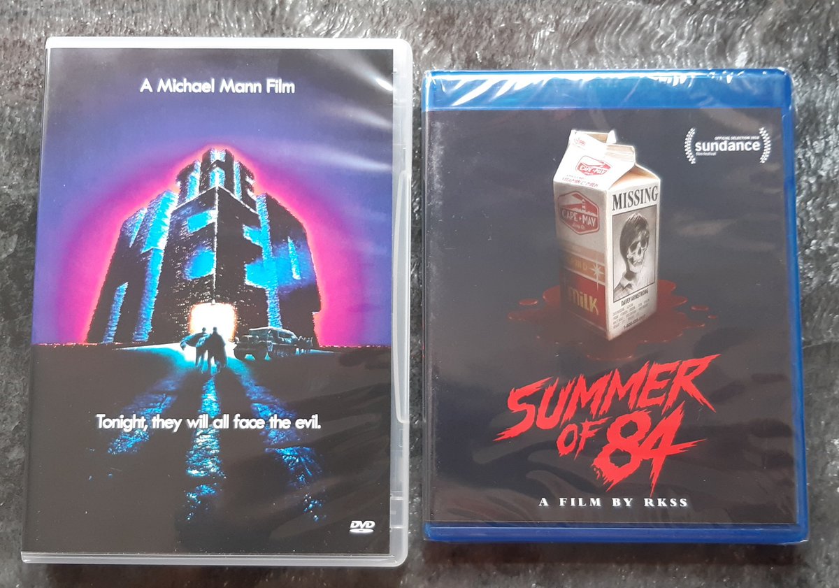 #LockdownMovieTreats with a DVD of #TheKeep #MichaelMann and a blu-ray of #SummerOf84 #FrancoisSimard #AnoukWhissell #YoannKarlWhissell