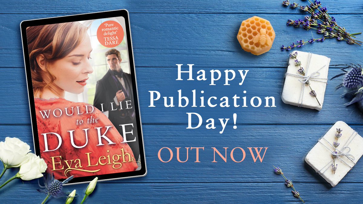Happy Publication Day to the wonderful <a href="/EvaLeighAuthor/">Eva Leigh</a> - we can't wait for everyone to read this hilarious and heartwarming Regency romance! 😍🎉

Buy Would I Lie to the Duke now: smarturl.it/WouldILieEB ✨ #newbooks #amreading