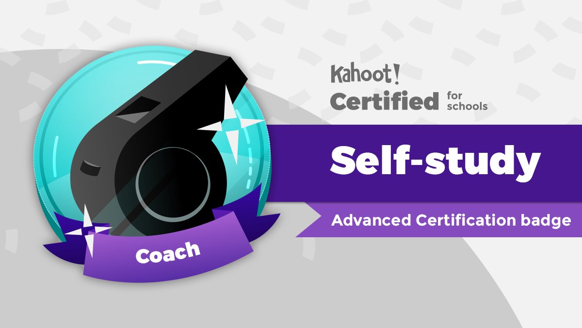 MrsNunn209's tweet image. I’ve become a Coach with the @GetKahoot #AdvancedCertification Self-study course! 📣