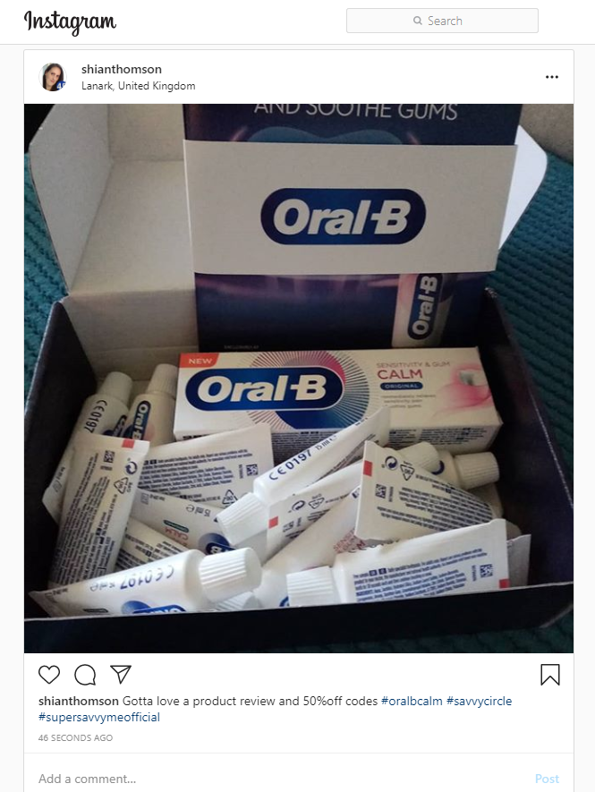 Great bundle from supersavvyme &amp;OralB, ideal for product WoM. Fab toothpaste worked wonders for my sensitive teeth!!