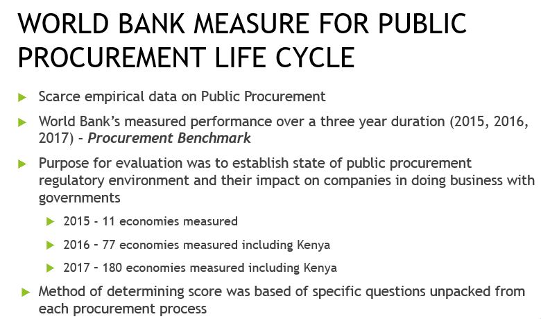 World Bank Measure For Public Procurement Life Cycle 