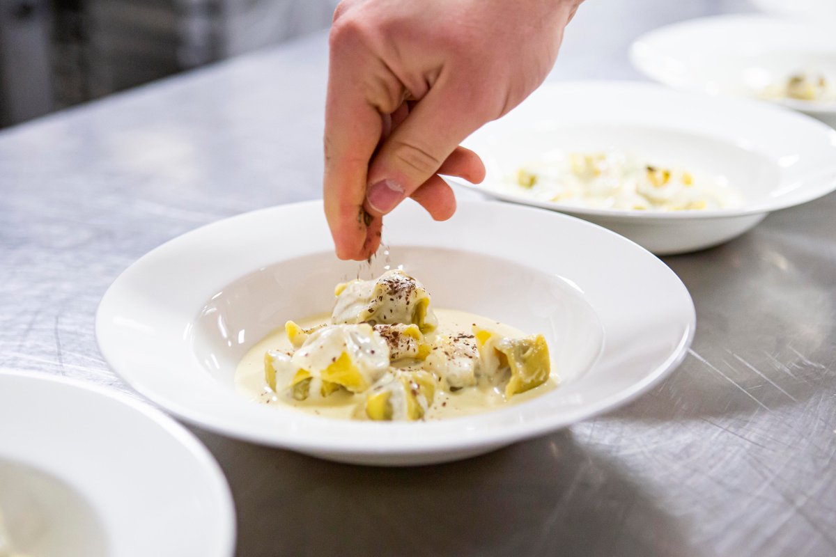 What will you be eating this bank holiday? Remembering back to this sensational tortellini filled with sunchokes in lemongrass cream by <a href="/chefstabile/">marco stabile</a>. SUBLIME #inpastaheaven #cuisineitalienne #foodieevent #eventprofs