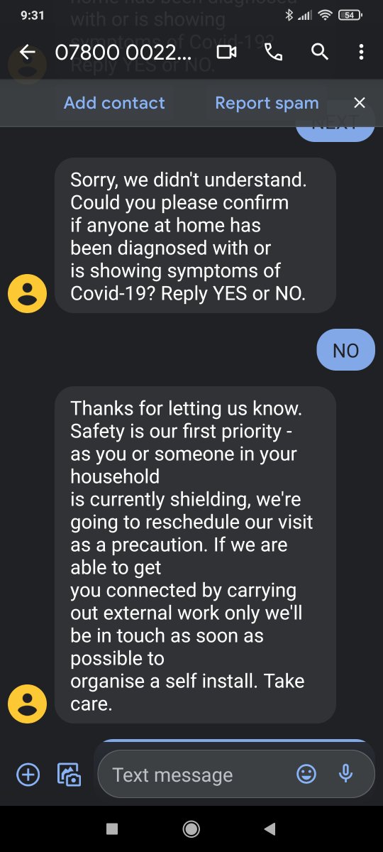 alinmelena's tweet photo. @virginmedia if i say nobody had/has or show signs of covid-19 in the household why do you assume the opposite... is this the kind of customer service to be expected? https://t.co/kPLZcojJui