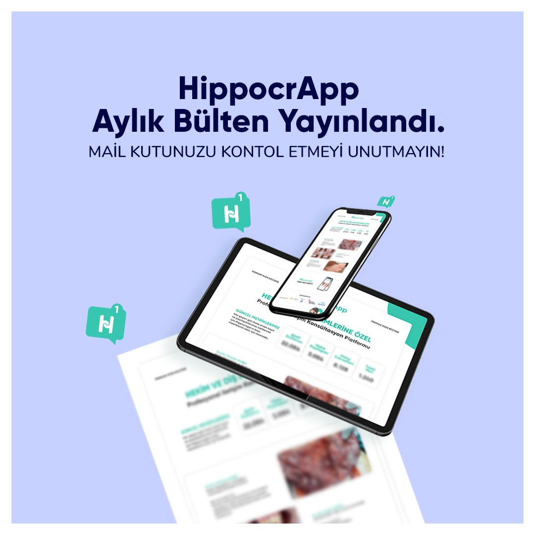 MedklikApp's tweet photo. HippocrApp Aylık bültenimiz yayınlandı. Mail kutunuzu kontrol etmeyi unutmayın.🙂
Yoksa siz hala #HippocrApp ‘li değil misiniz?
Daha fazlası için #HippocrApp'ı, App Store ve Play Store'dan indirebilirsiniz.
#TıbbiVeri #Hekim #DişHekimi #Vaka #MedikalData https://t.co/f1VxzNgFPk