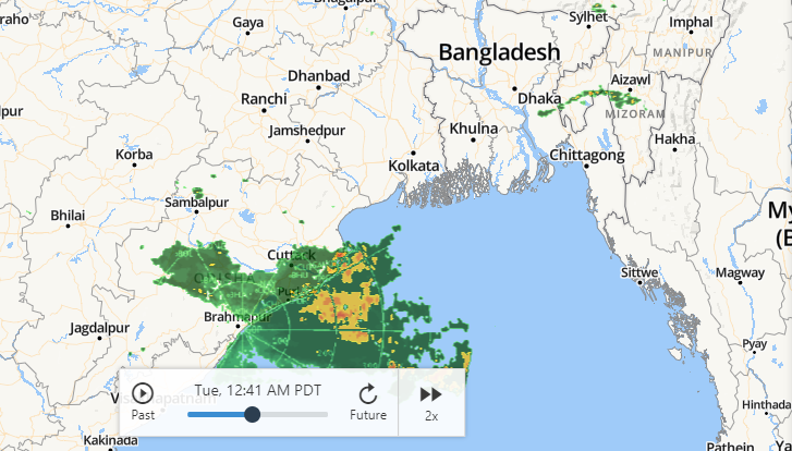 MatthewMG2's tweet photo. What the hell is going on in Bangladesh.  The radar is literally spelling out SHUTDOWN POWER FAILURE.  Never seen anything like this in 11 years of radar watch!

#Geoengineering #Terraforming #Radaranomaly #Bangladesh https://t.co/NoMy7xengi