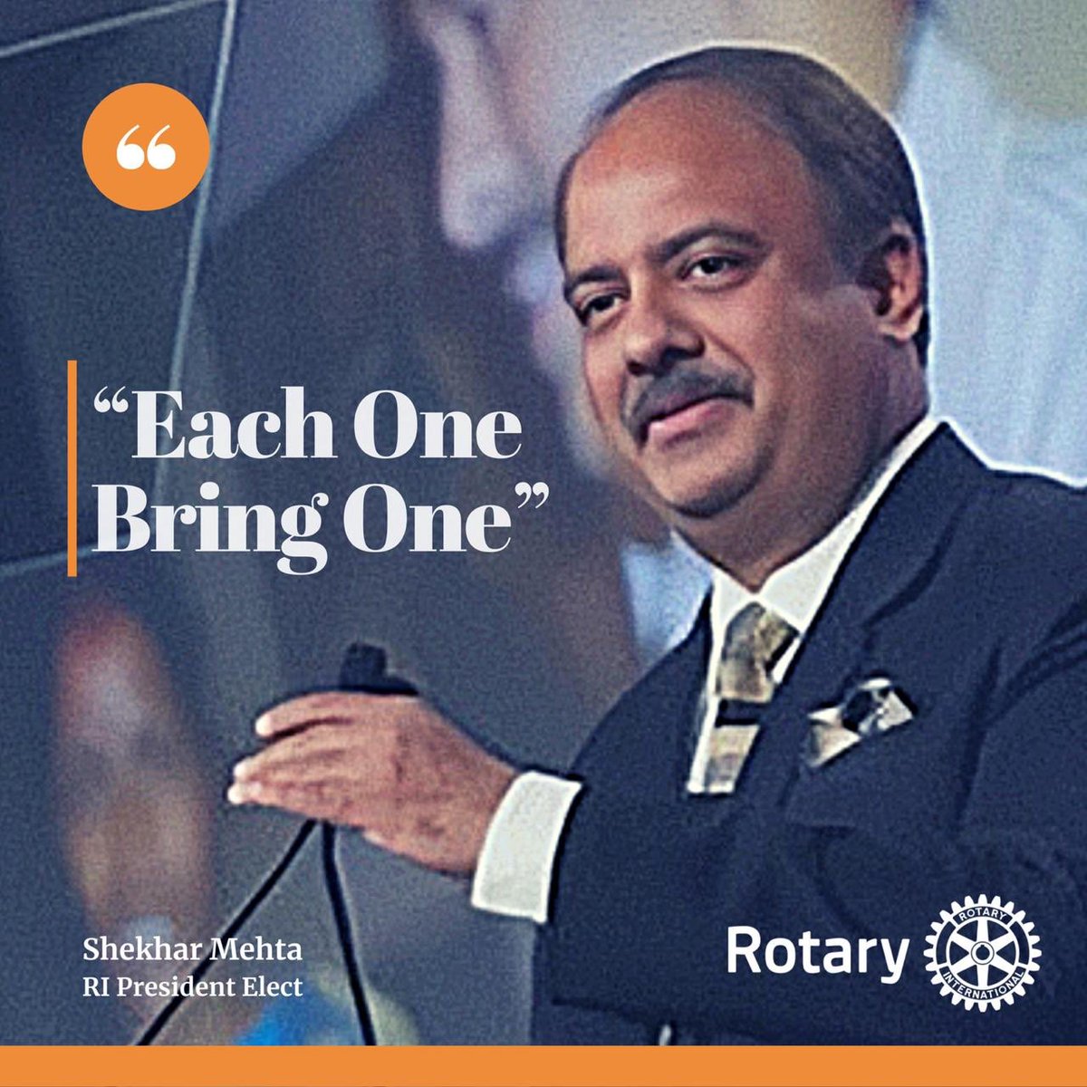 timnurulkabir's tweet photo. Rotary International President Elect Shekhar Mehta has made a an Excellent quote for Membership Development. Congratulations to our World leader. He is a real Thought Leader and inspiration for us. Best Wishes https://t.co/H0WLbag47k