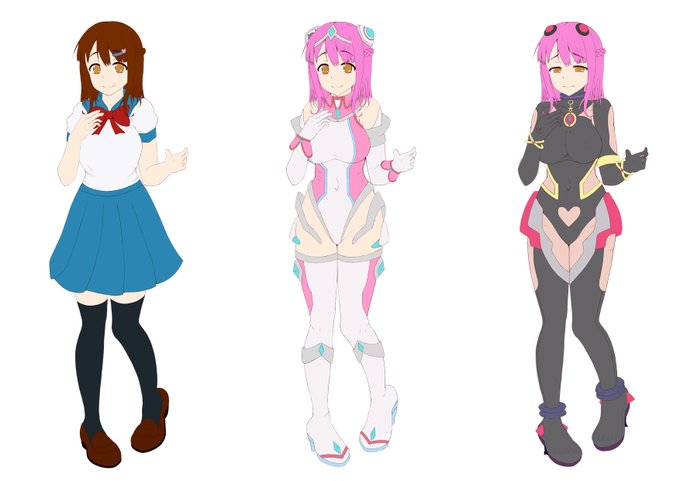 それっぽい変身前も合わせて並べてみる 