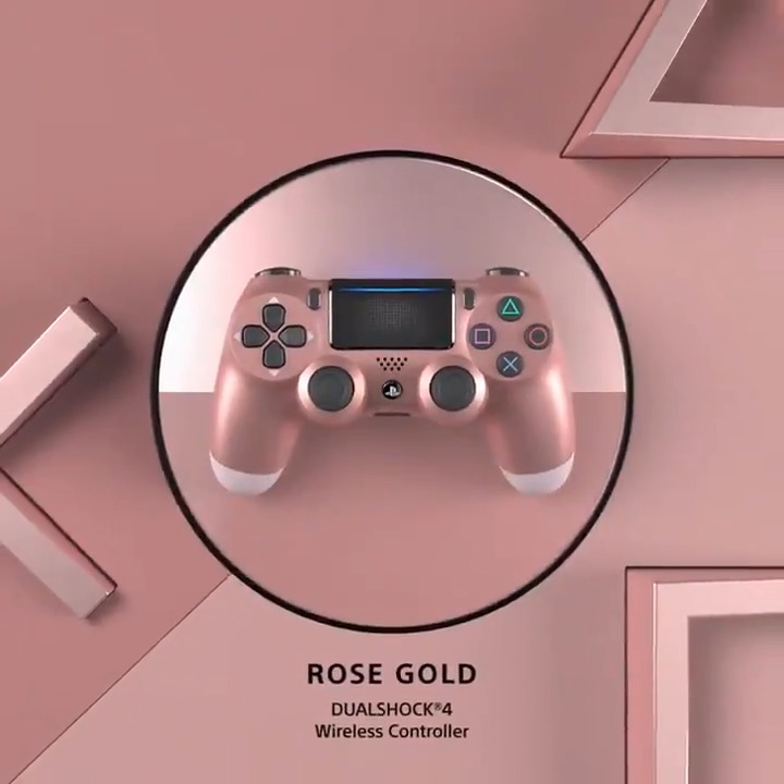 ワイヤレスコントローラー(DUALSHOCK®4)の限定色ローズ・ゴールドが