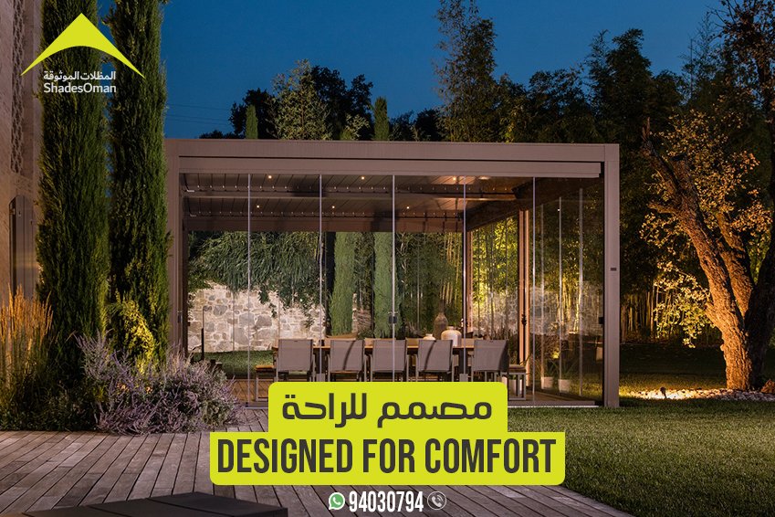 shadesoman's tweet photo. #Designed_for_comfort !!!!
Get your Automatic shade /Pergola Now!!!

More than 110 Creative designs and options.
European, Australian &amp; US products
10 years warranty

For designs &amp; details
Contact / WhatsApp
94030794

#ShadesOman #FunInShades  #Shade #Shading #Solution #Modern https://t.co/4D16N9fgM5