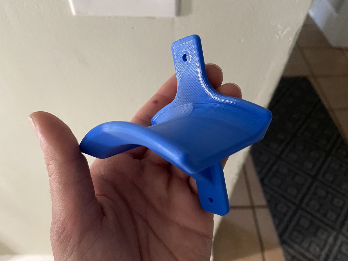 Almost forgot to post this, but here’s the other hook. This image is straight off the bed, best print so far!Did a couple other tests and I still have a very slight warping/adhesion issue, but I’m getting there. I first need to lube up the Z axis since it’s screeching like a mf