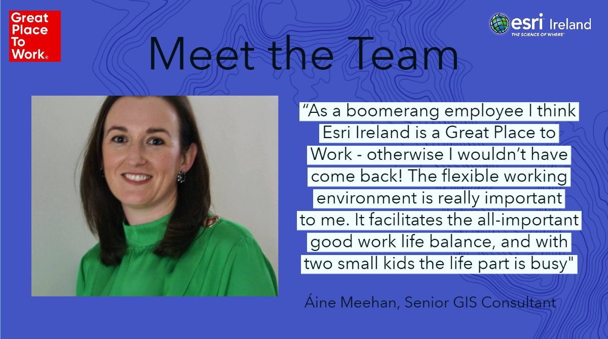 EsriIreland's tweet photo. Our August #MeetTheTeam Spotlight features Aine Meehan, Senior #GIS Consultant at Esri Ireland. Here’s why Aine believes Esri Ireland is a #GreatPlacetoWork:
https://t.co/SDpGkdM6pu https://t.co/Sw94qYPdJv