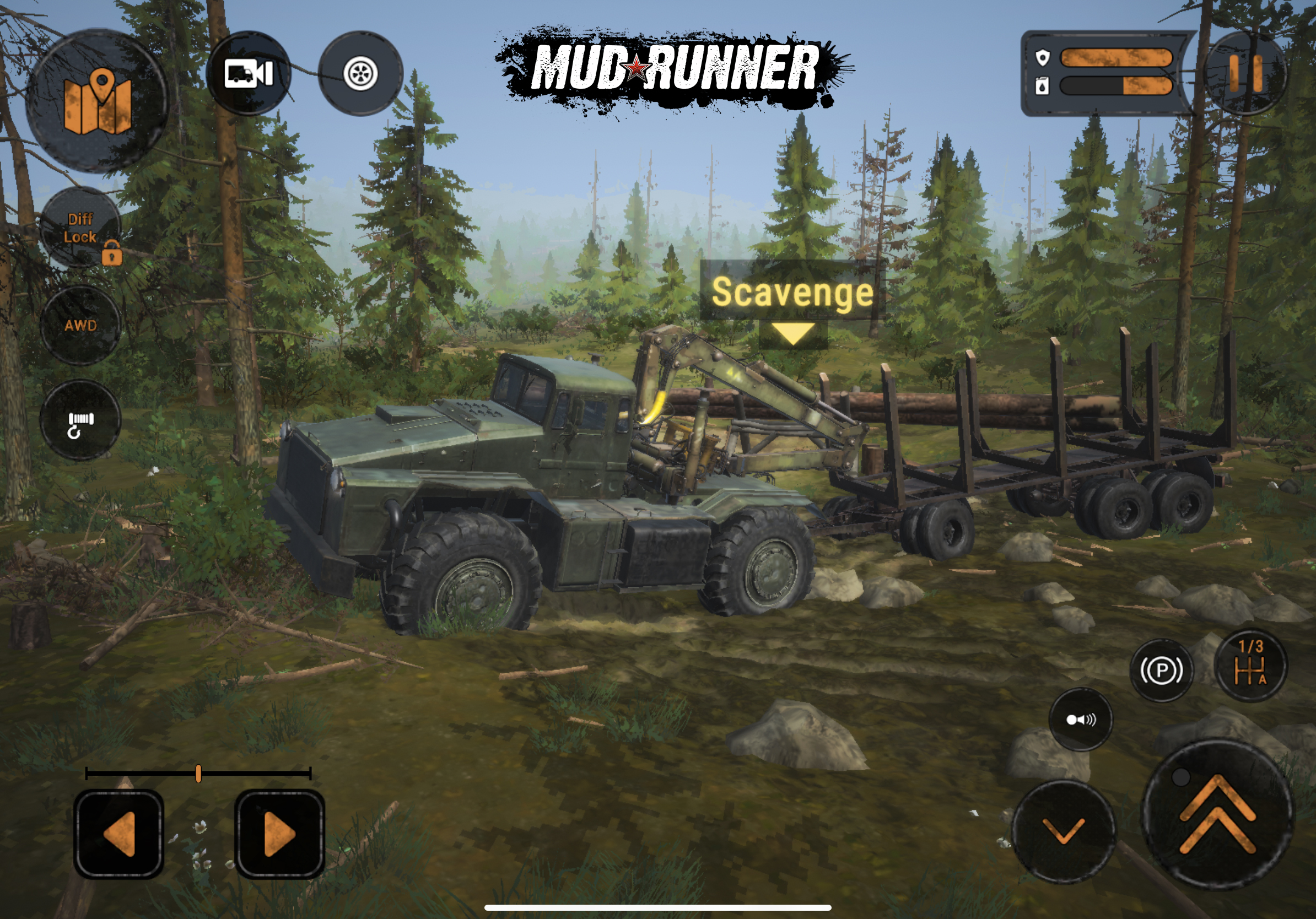 Игра на 4 все открыто. Mud Runner American Wild на андроид. MUDRUNNER mobile геймплей. MUDRUNNER mobile версия: 1.4. SPINTIRES Mud Runner.