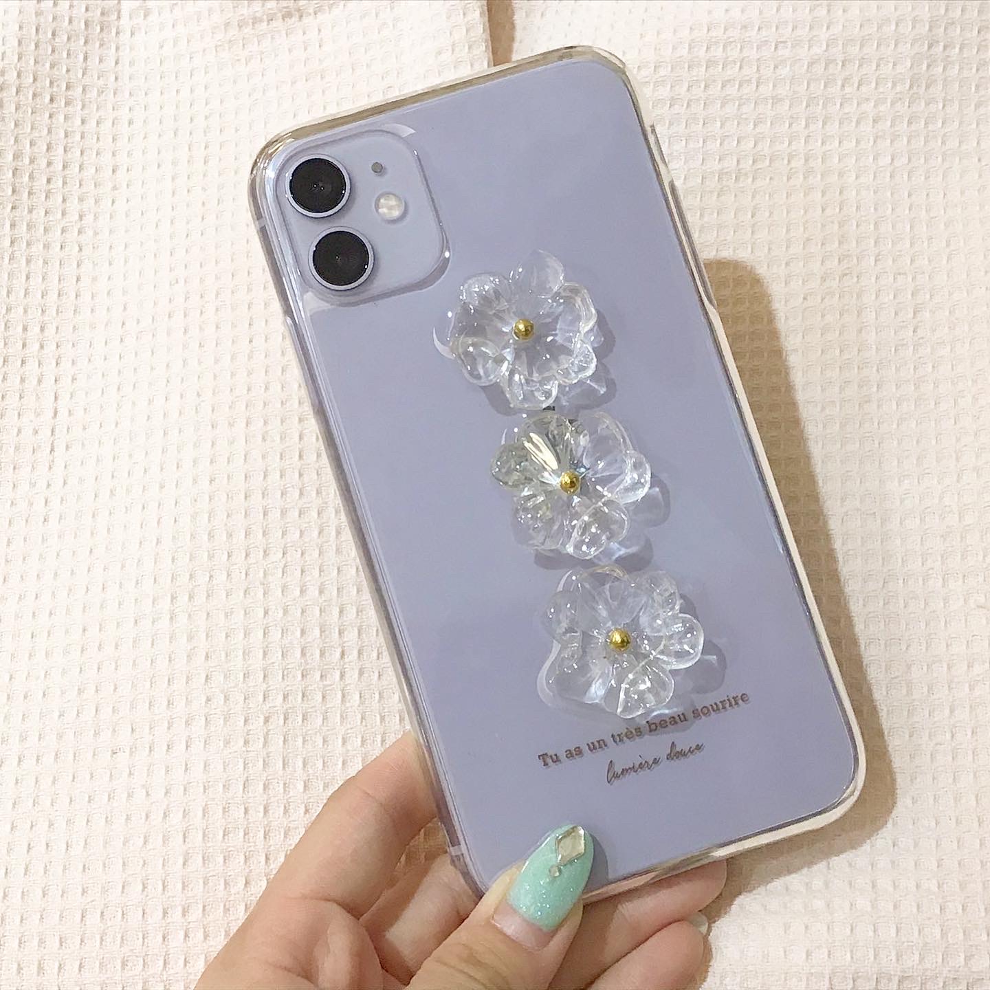 サンキューマート 公式 New サンキューマートオリジナル商品 Pure Girly シリーズより クリア Iphoneケース が新登場 チューリップ 6 6s 7 8 Se2ケース フラワー Xr 11ケース 立体パーツ付きでぷっくりつやつや ステッカーを挟んでも