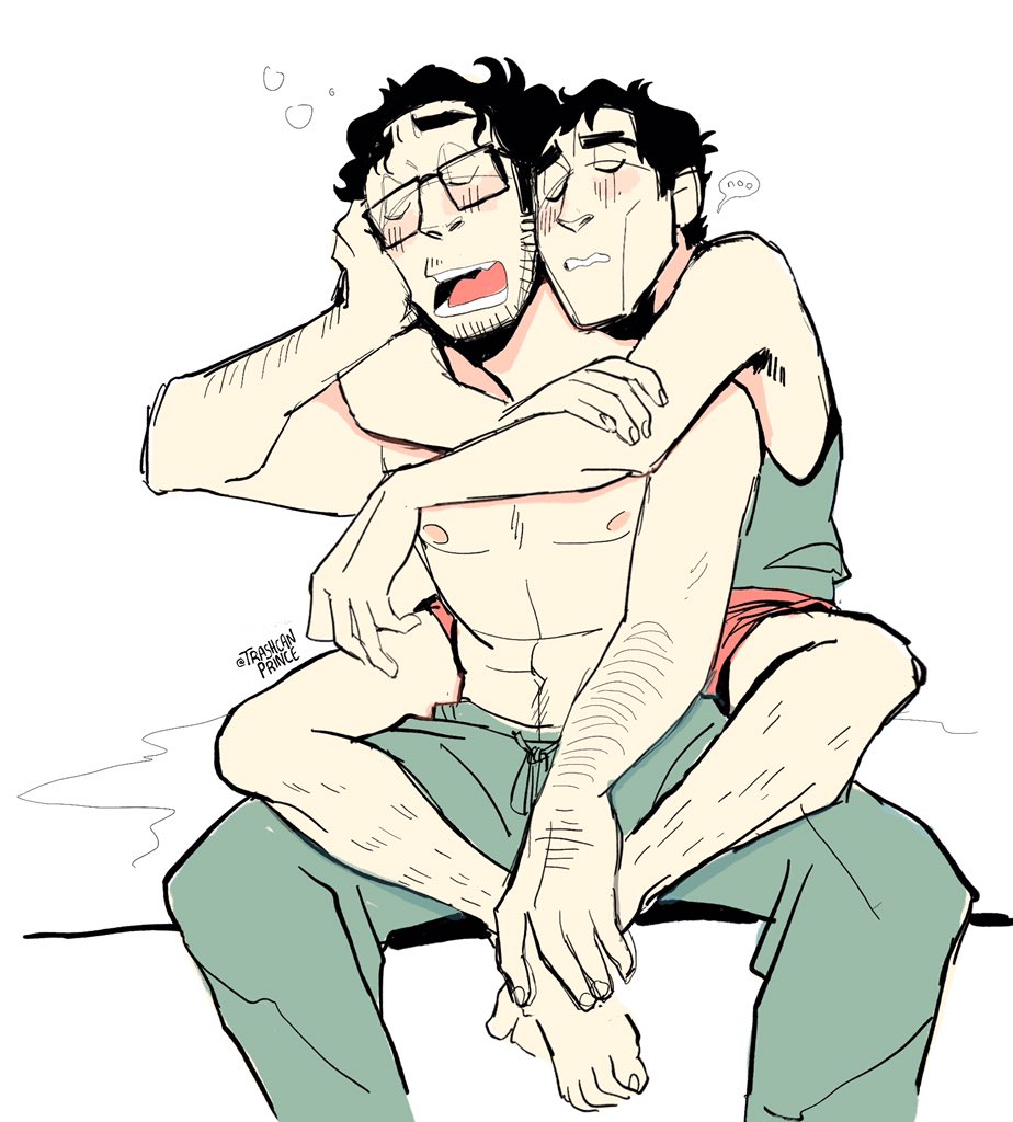 on a rare occasion rich got up first