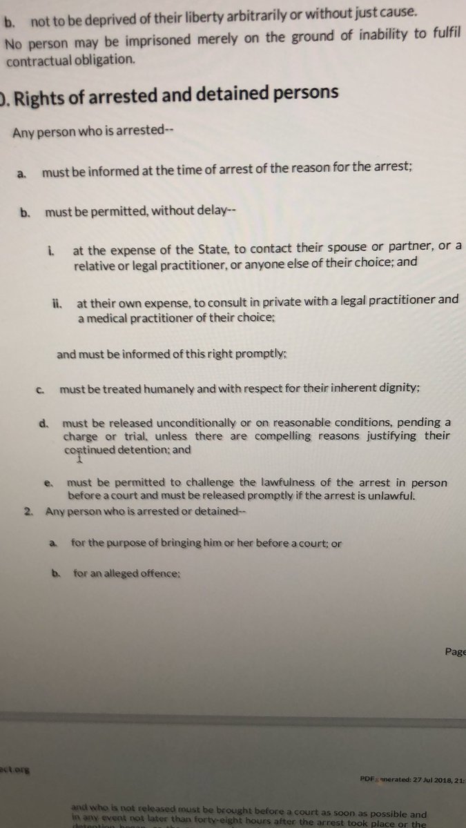 2. A person who is arrested for an offense and brought to court has a right, if the trial is not going to start and conclude on their first appearance at court, to apply for bail. This is a right enshrined in section 50 of our constitution.