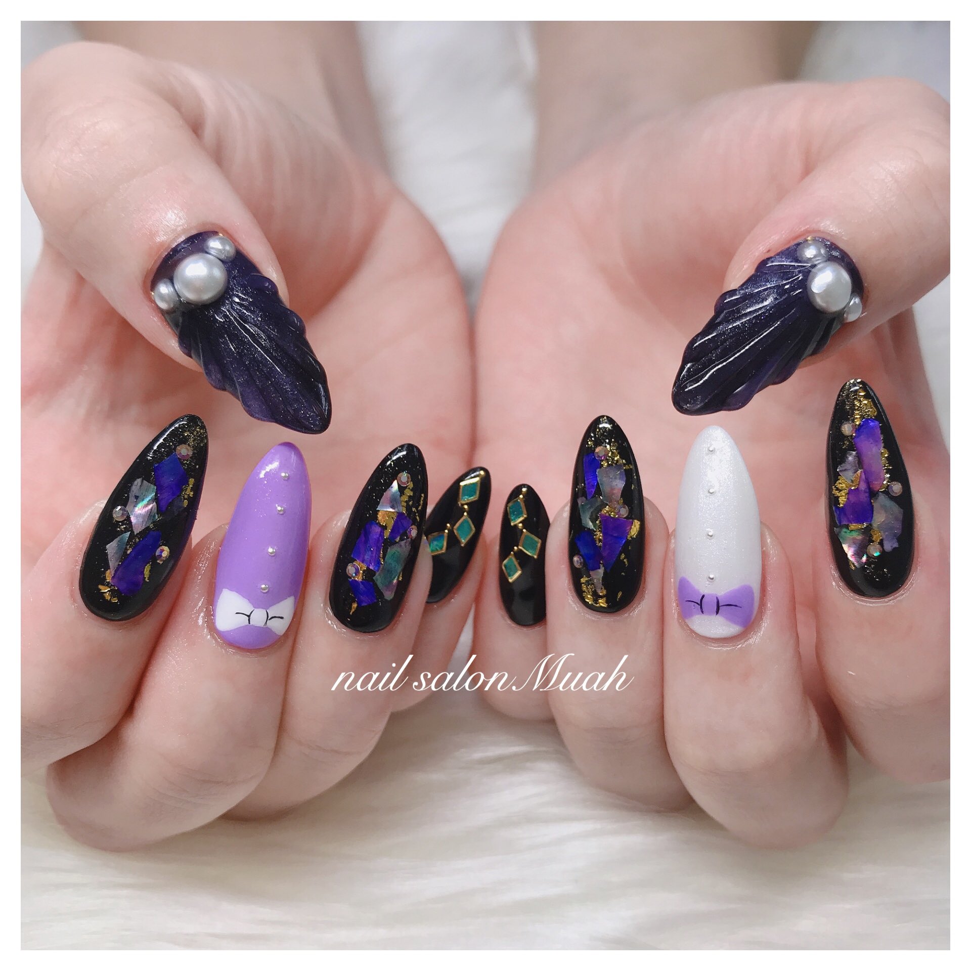 Nail Salon Muah お客様オーダー モチーフネイル オクタヴィネル寮 ご来店ありがとうございました T Co Yvzg5zhmlf Twitter