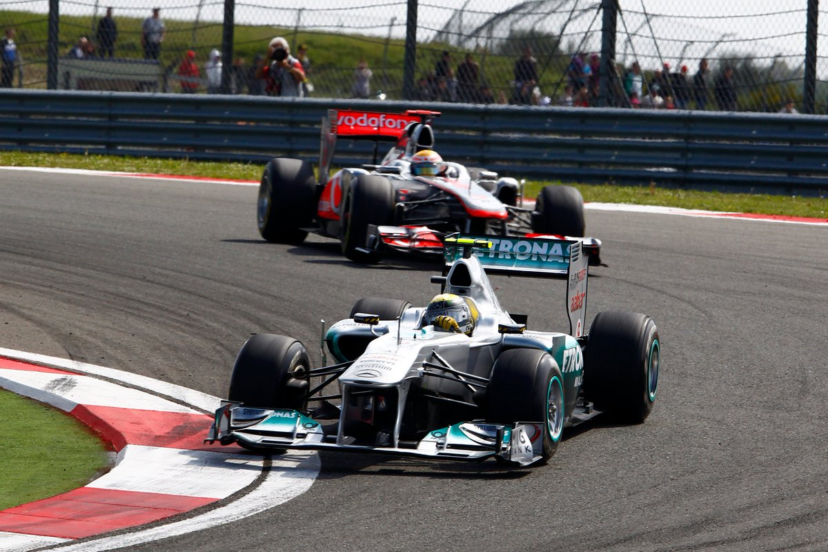 MercedesAMGF1's tweet photo. It's nine years since we last headed to Turkey! ❤️🤍 @F1 has changed a 𝘁𝗶𝗻𝘆 bit since then... 😜 https://t.co/rBUvres3G3