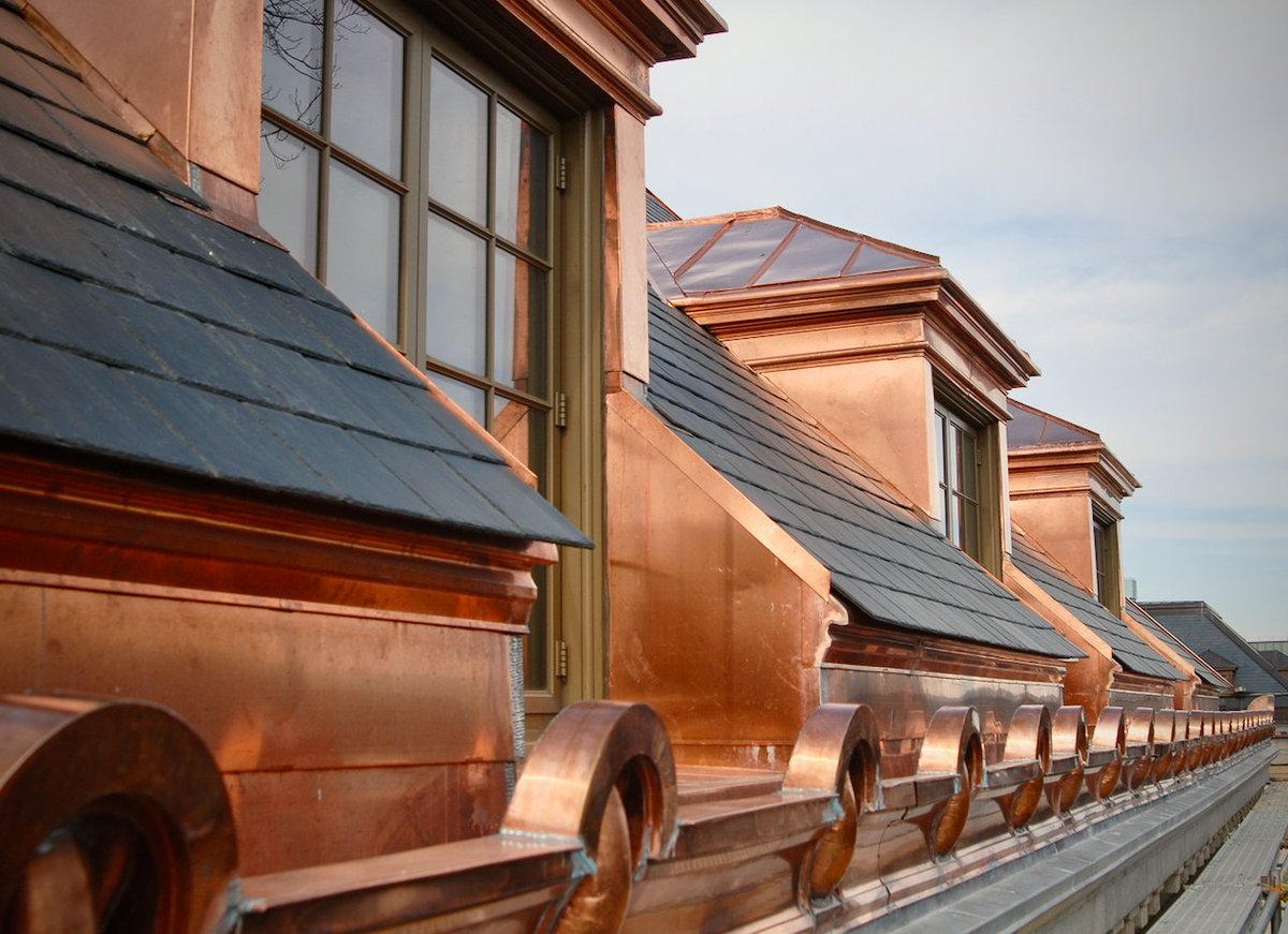 WagnerRoofing's tweet image. As part of #Nationalroofingweek and as a proud member of the @NRCAnews and @AllianceNRCA, we take a look back at one of our #signatureprojects from this past year at the US Naval Academy. #wagnerroofing #roofbywagner  #copper #slate #roofing